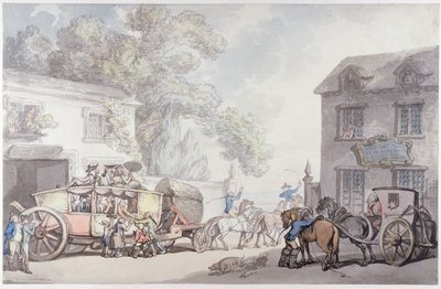 Reizen in Frankrijk, c.1790 door Thomas Rowlandson